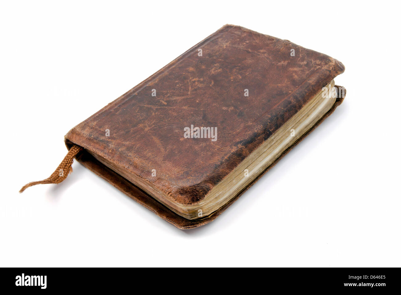 Old book closeup on white background Stock Photo - Alamy