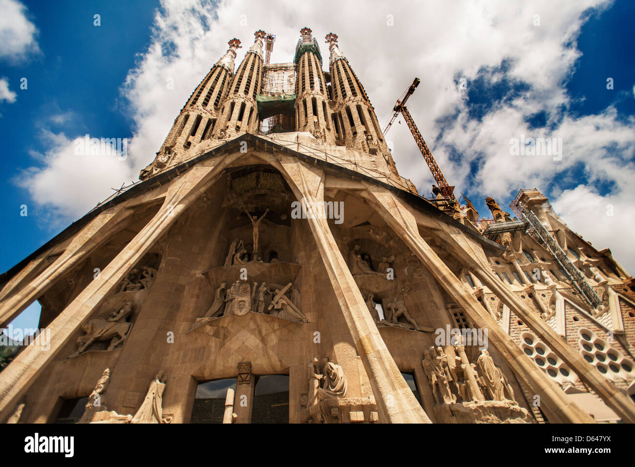 Sagrada Familia wide angle Stock Photo - Alamy