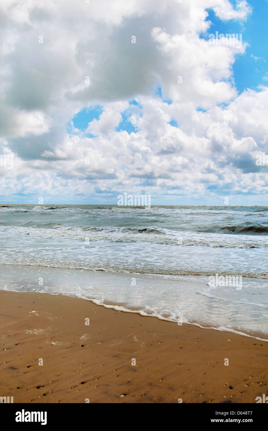 Cloudy sky over the stormy sea Stock Photo - Alamy