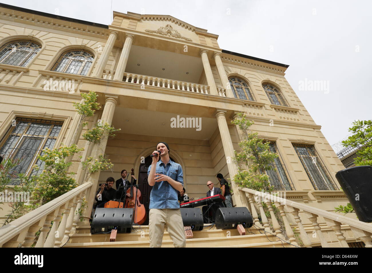 Roman Lob Representing Germany Performs At A Reception At The German Stock Photo Alamy