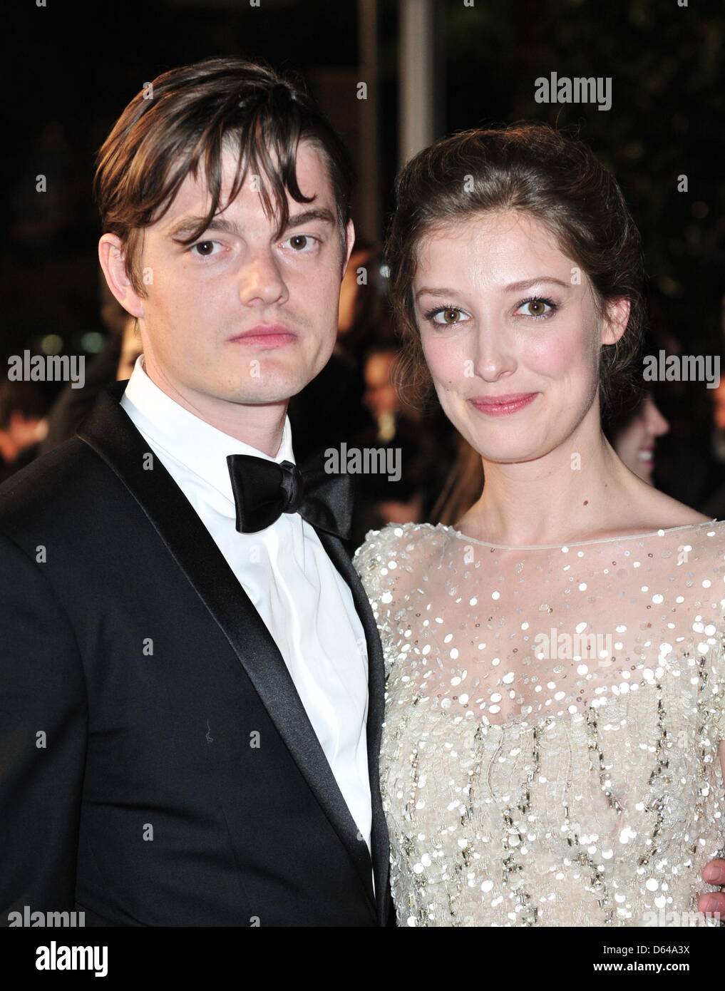German actress Alexandra Maria Lara and her husband, actor Sam Riley arrive at the premiere of 'On The Road' during the 65th Cannes Film Festival at Palais des Festivals in Cannes, France, on 23 May 2012. Photo: Hubert Boesl Stock Photo