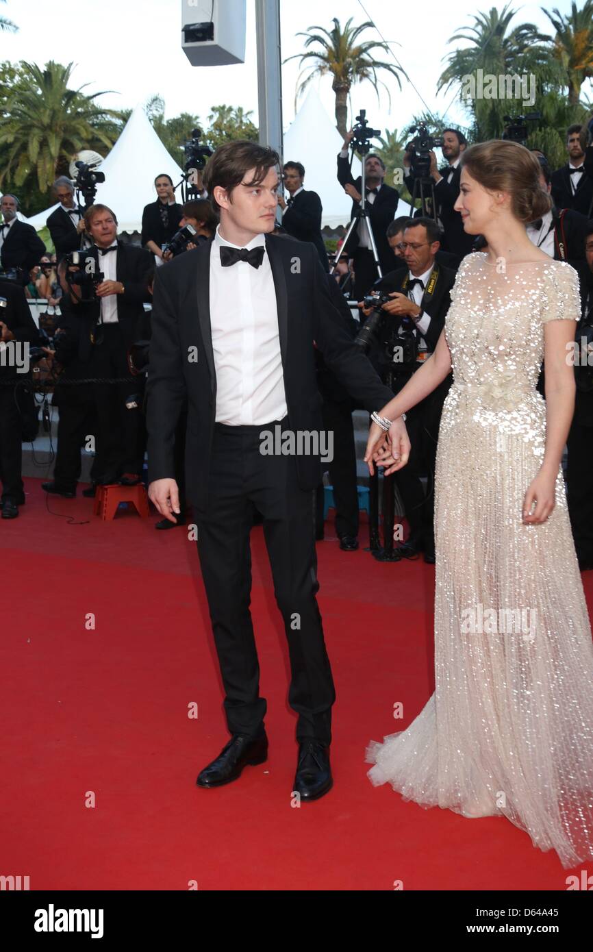German actress Alexandra Maria Lara and her husband, actor Sam Riley arrive at the premiere of 'On The Road' during the 65th Cannes Film Festival at Palais des Festivals in Cannes, France, on 23 May 2012. Photo: Hubert Boesl Stock Photo
