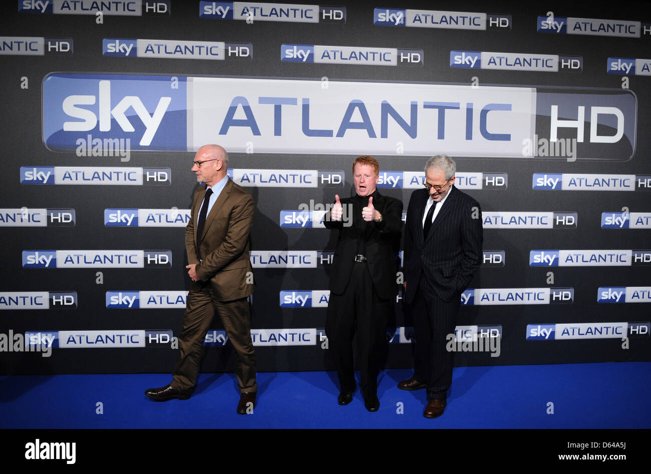 Charles Schreger L R Head Of Sales At Hbo New York Brian Sullivan Head Of Sky Germany And Gary Davey Head Of Program At Sky Germany Attend The Presentation Of The New Pay Tv