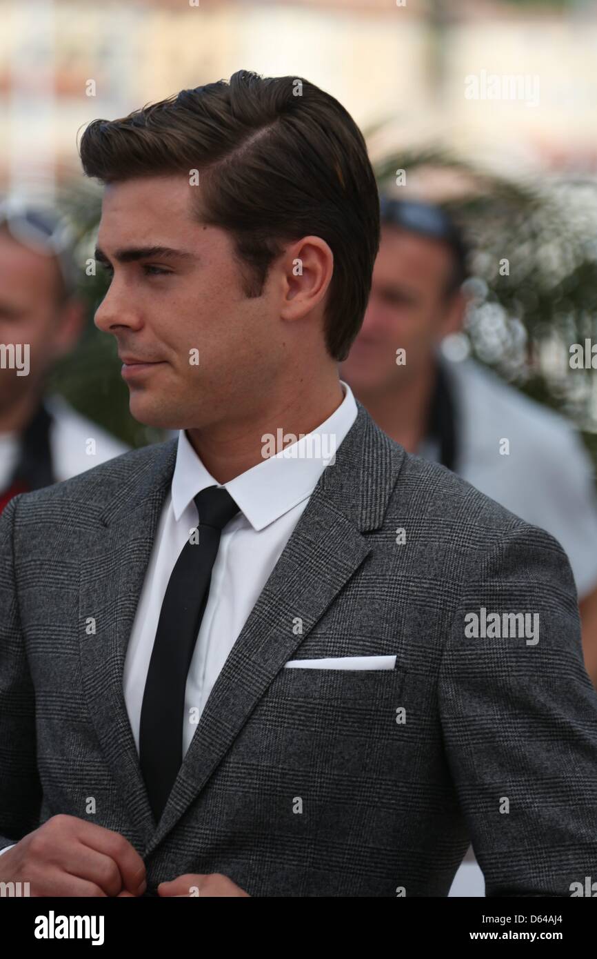 Actor Zac Efron poses at the photocall of 'The Paperboy' during the 65th Cannes Film Festival at Palais des Festivals in Cannes, France, on 24 May 2012. Photo: Hubert Boesl Stock Photo