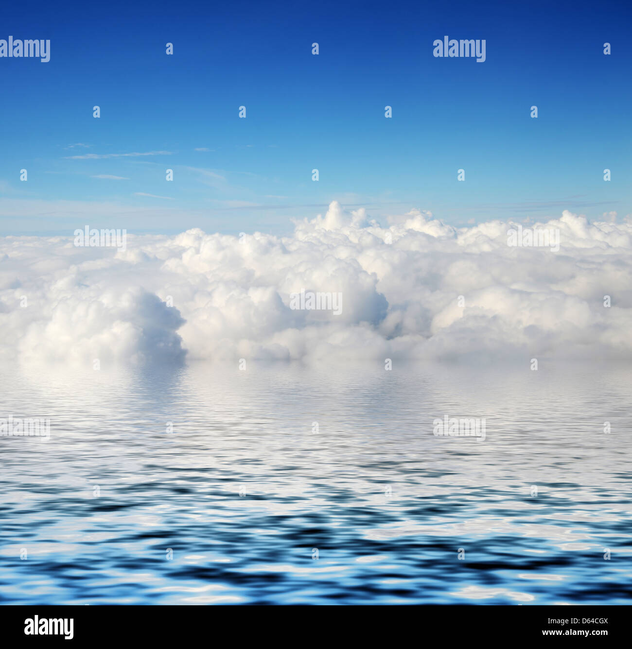 cloudy blue sky and sea background Stock Photo - Alamy