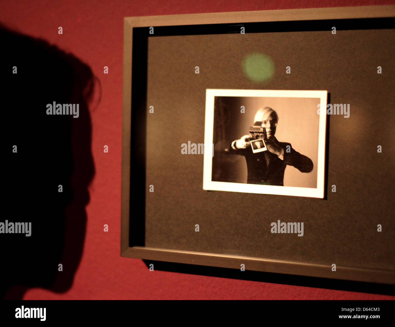 A visitor examines a polaroid picture taken by Oliviero Toscani of Andy  Warhol at the exhibition 'The Polaroid Collection' at NRW-Forum in  Duesseldorf, Germany, 25 May 2012. The show opens on 26