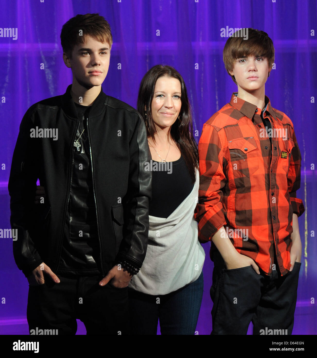 Justin Bieber and his mother Patty Lynn Mallette Justin Bieber waxwork