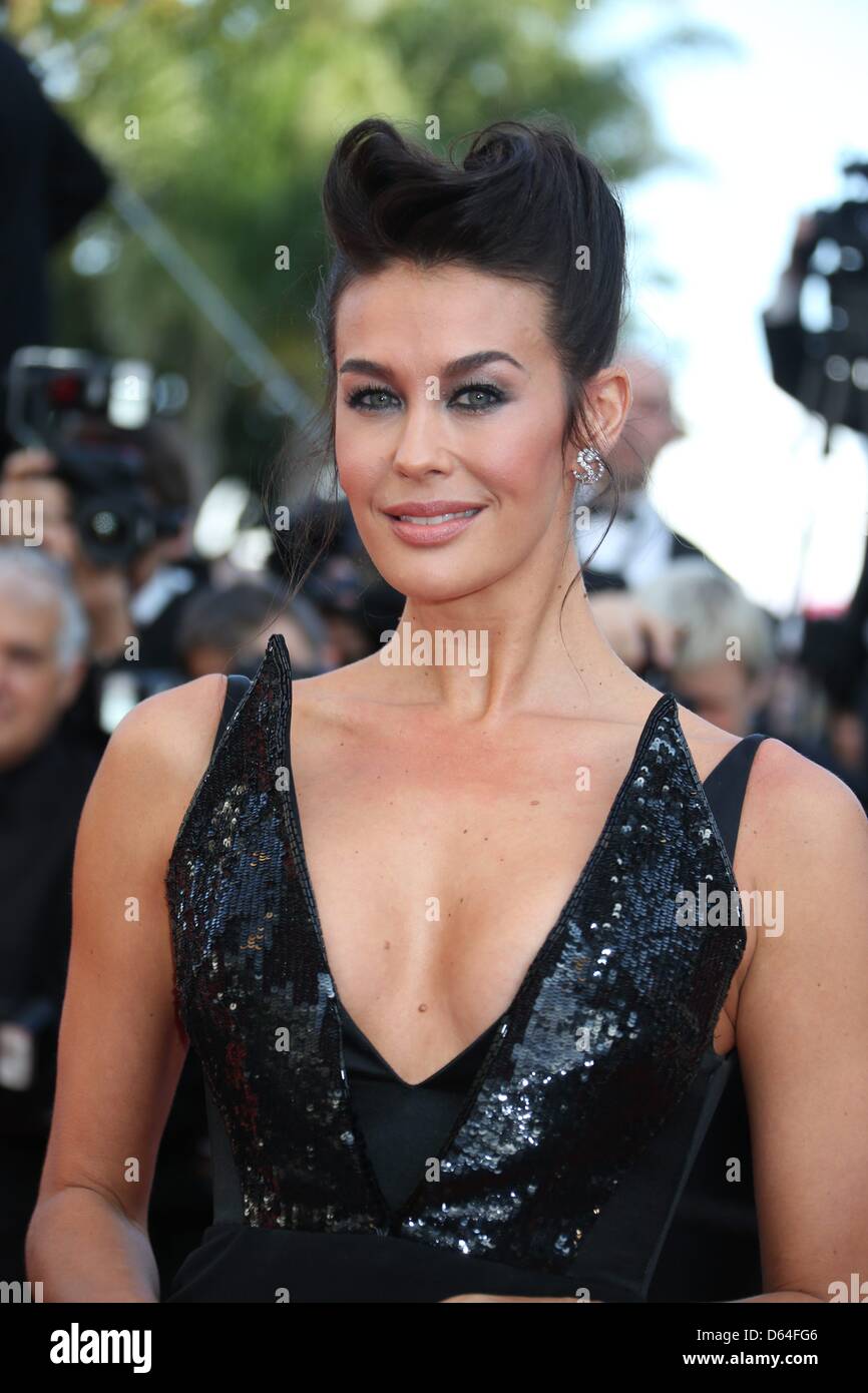 Australian model Megan Gale arrives for the screening of 'Mud' during the 65th Cannes Film Festival, in Cannes, France, 26 May 2012. The movie is presented in the Official Competition of the festival, which runs from 16 to 27 May. Photo: Hubert Boesl Stock Photo