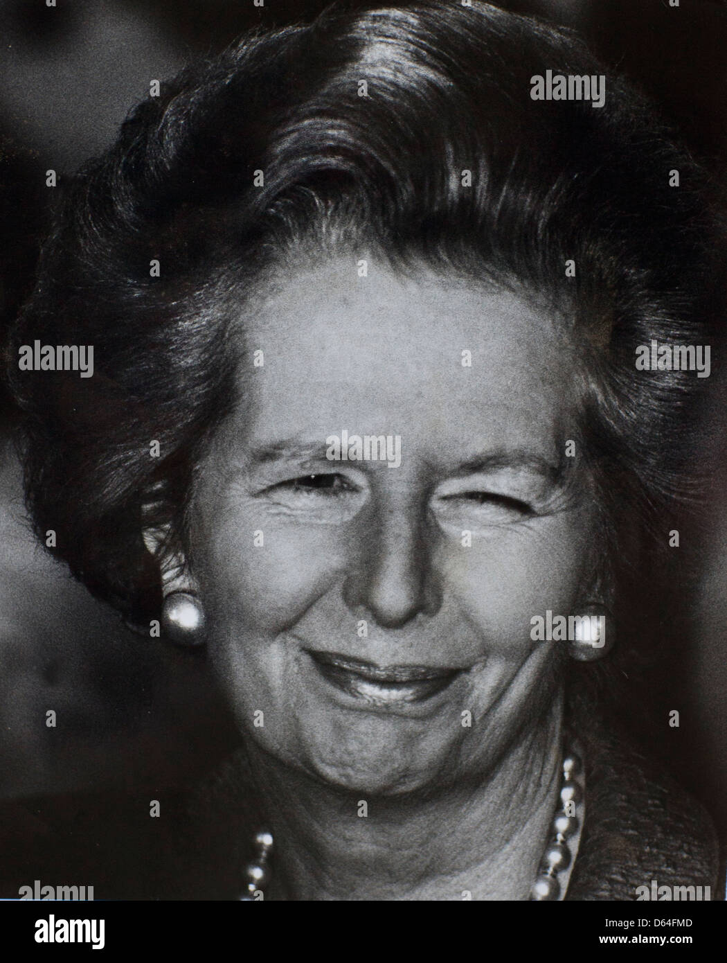 Margaret Thatcher in pearls Stock Photo - Alamy