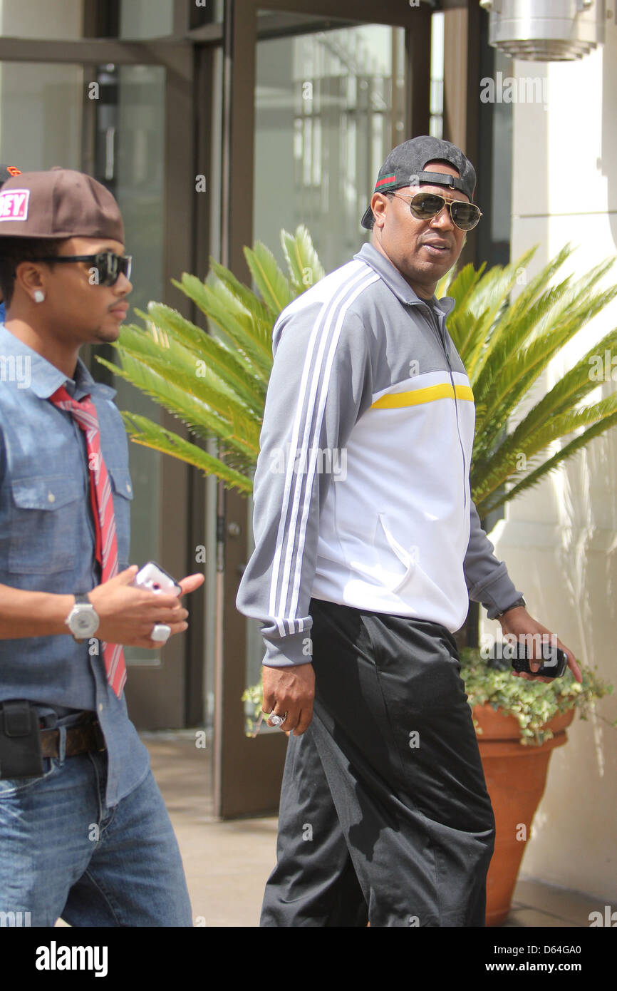 Master P and his son Romeo are seen at The Grove in Hollywood Los ...