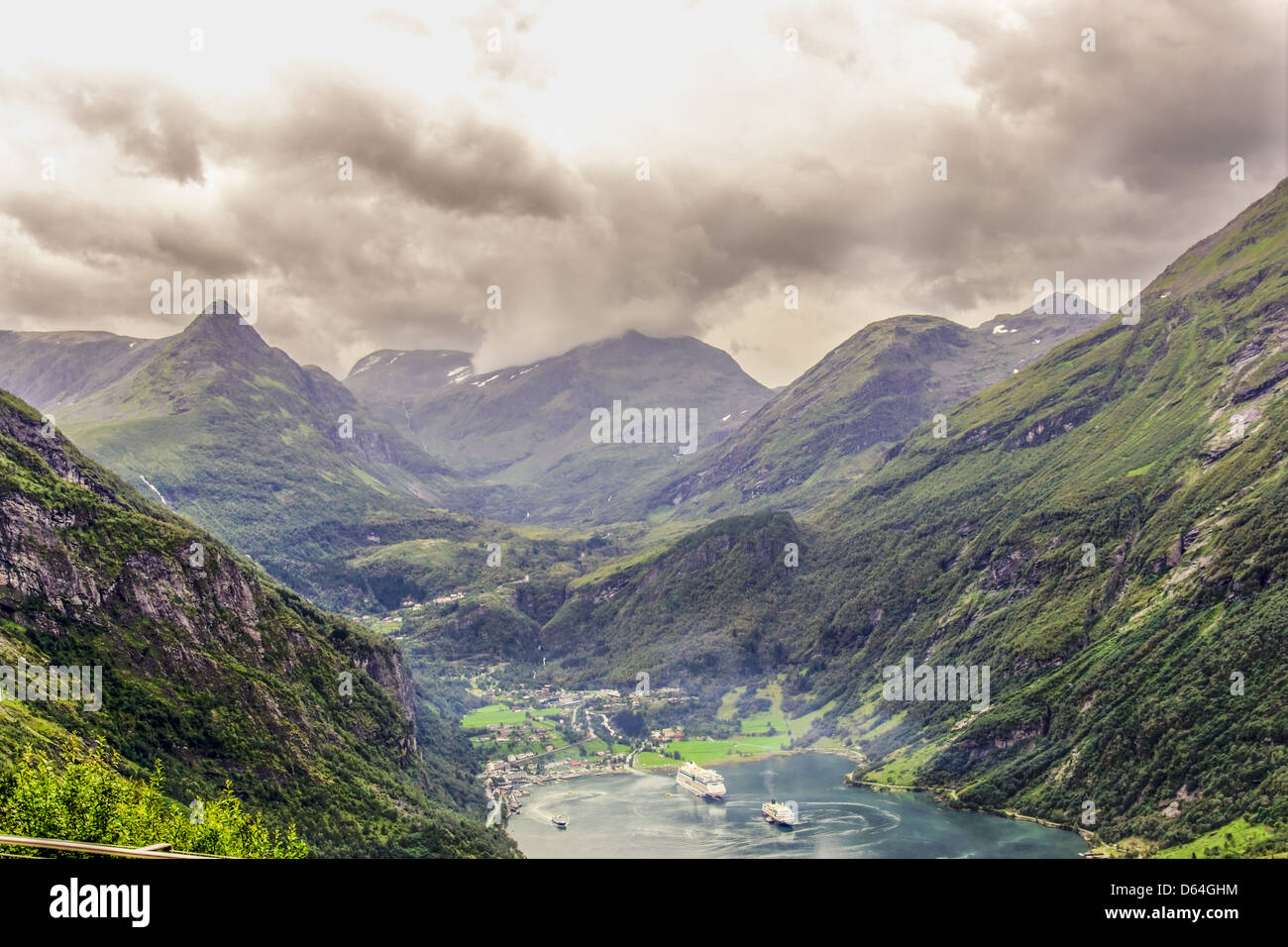 End of Geiranger fjord Stock Photo Alamy
