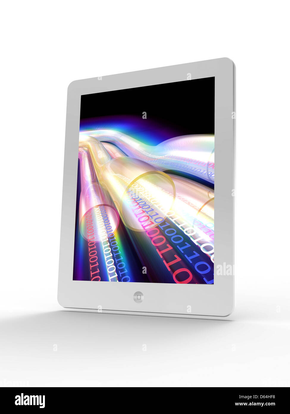 Tablet computer, information highway Stock Photo