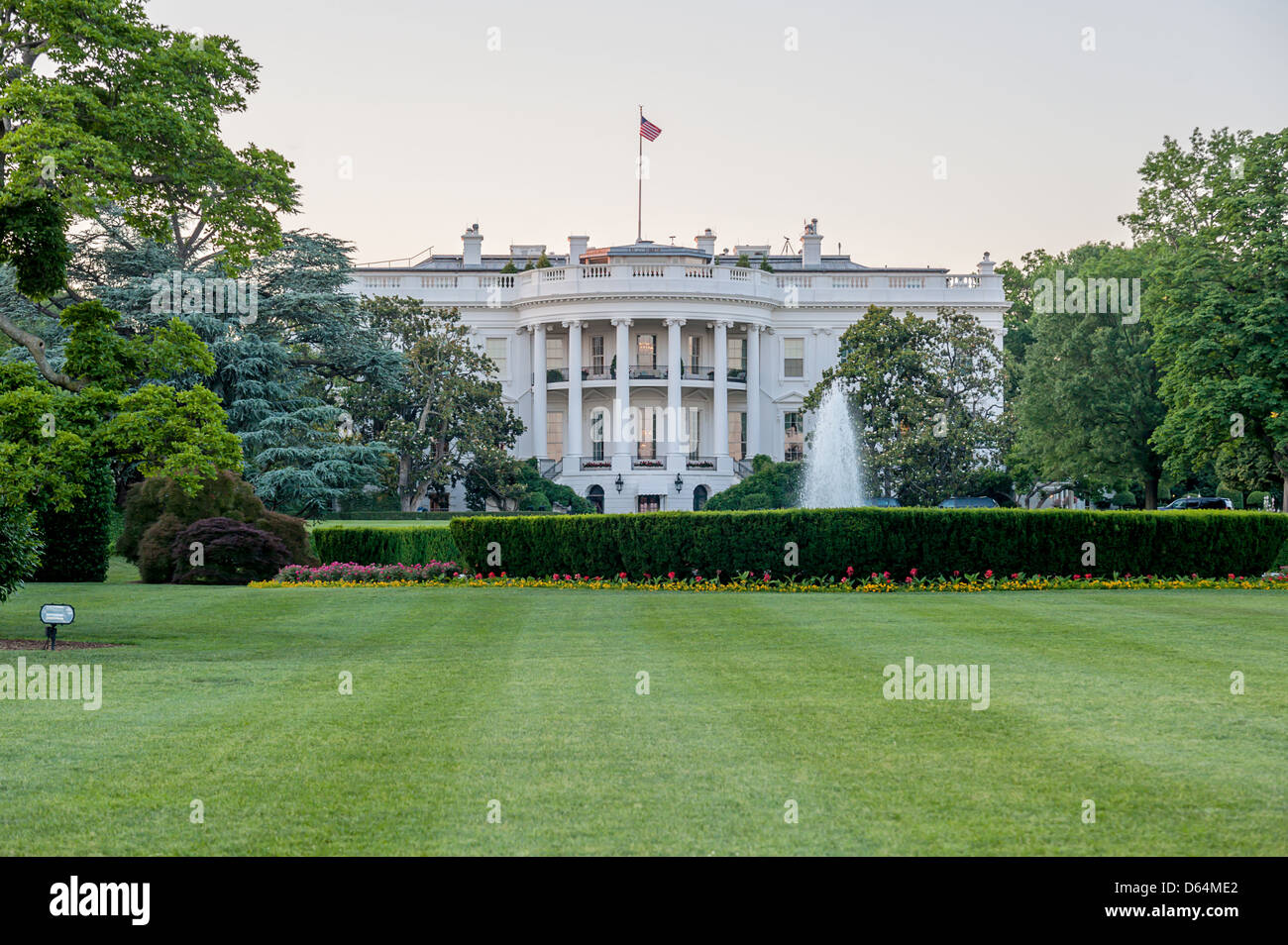 The White House - the home and office of the President of the United States of America Stock Photo