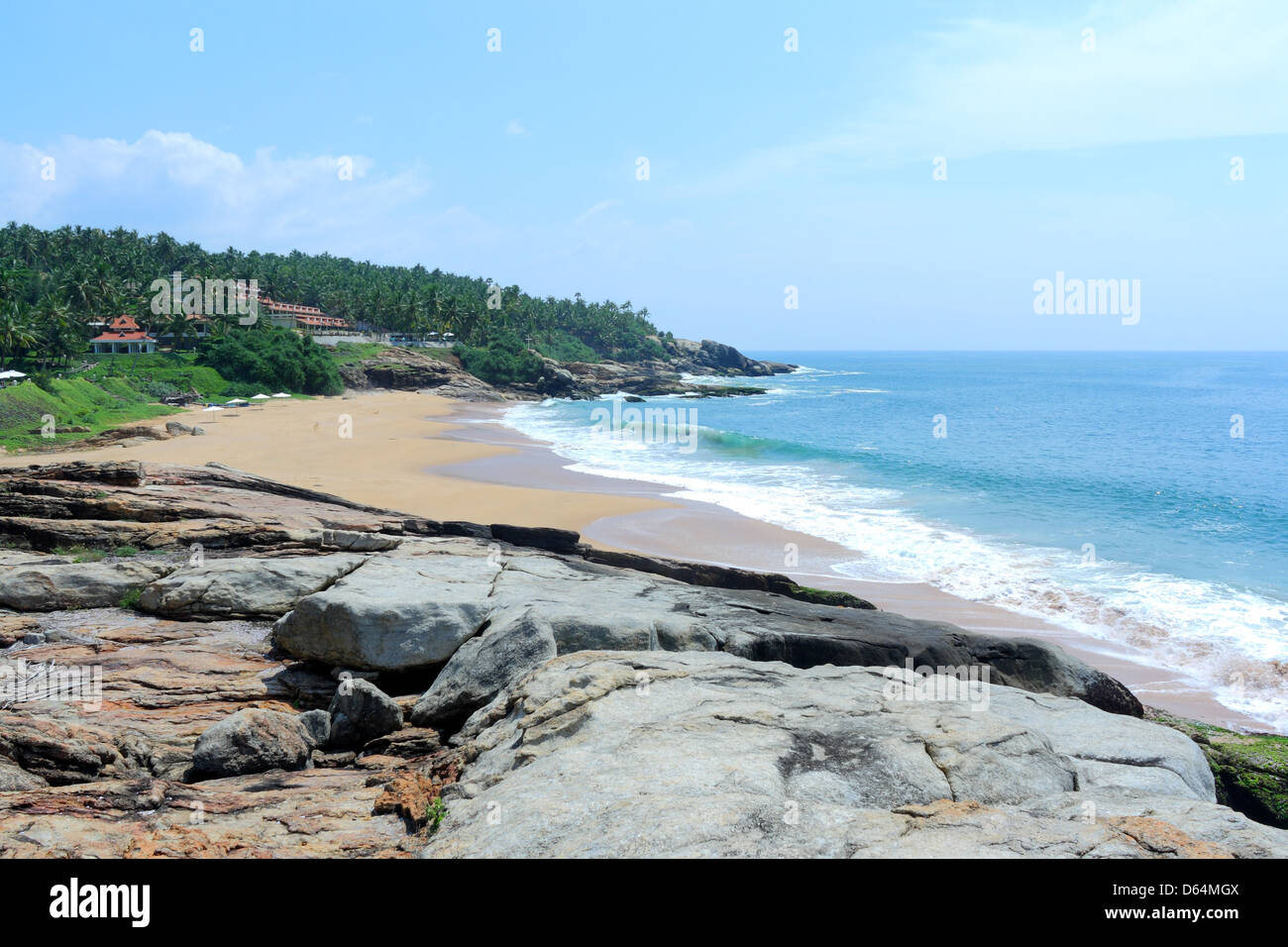 Pulinkudi beach near kovalam thiruvananthapuram kerala india Stock Photo