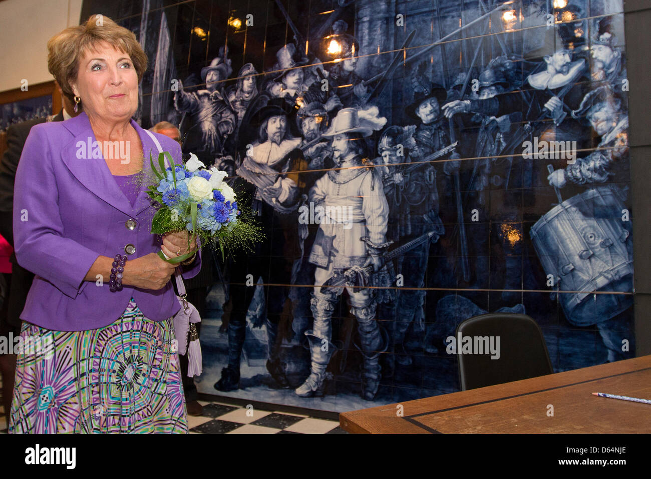 Princess Margriet of The Netherlands opens the Royal Delft Experience multimedia show in the 'Porceleyne Fles' - the Royal Porcelain factory in Delft, The Netherlands, 31 May 2012. Photo: Patrick van Katwijk - NETERLANDS OUT Stock Photo