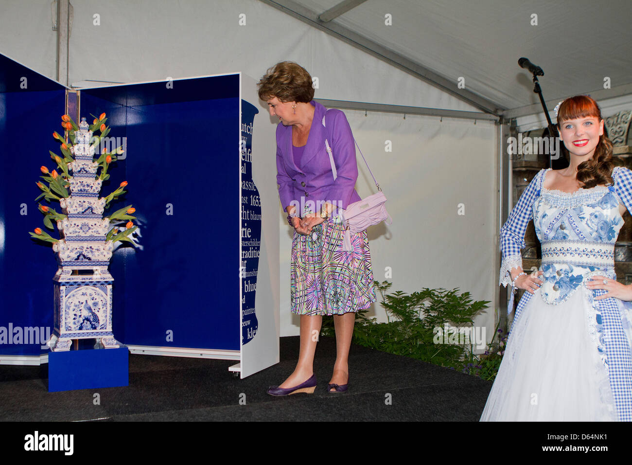 Princess Margriet of The Netherlands opens the Royal Delft Experience multimedia show in the 'Porceleyne Fles' - the Royal Porcelain factory in Delft, The Netherlands, 31 May 2012. Photo: Patrick van Katwijk - NETERLANDS OUT Stock Photo