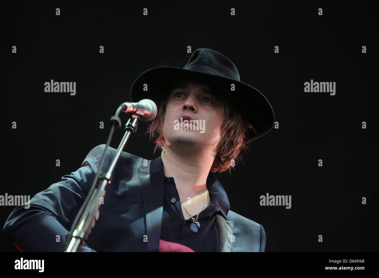 British singer Peter Doherty performs on the first evening of three-day-festival Rock im Park at Zeppelinfeld in Nuremberg, Germany, on 01 June 2012. Photo: Hubert Boesl Stock Photo