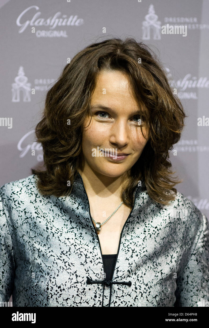 French pianist Helene Grimaud poses for a picture after her