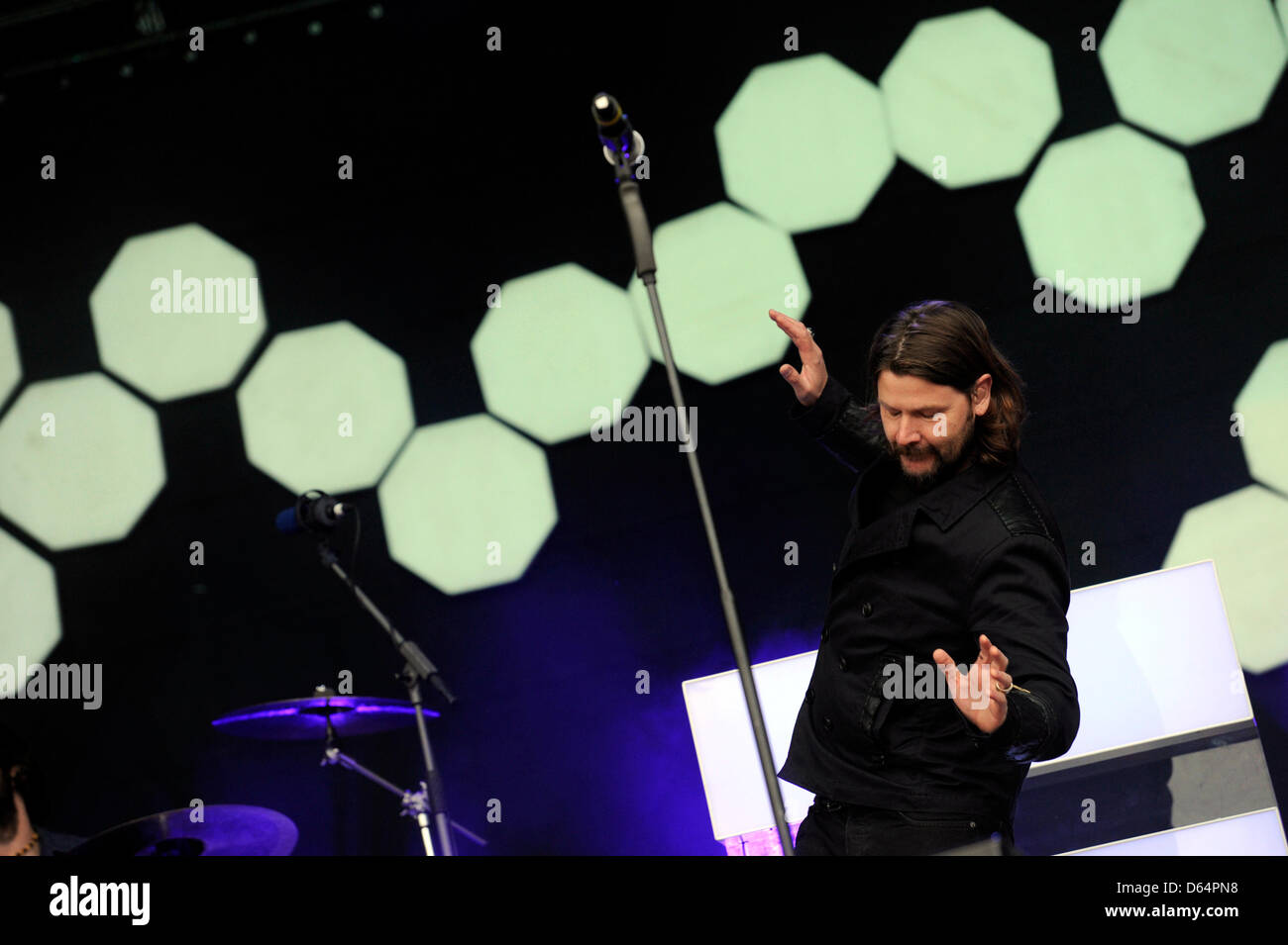 Irish singer and musician Rae Garvey performs at the EXPOPlaza