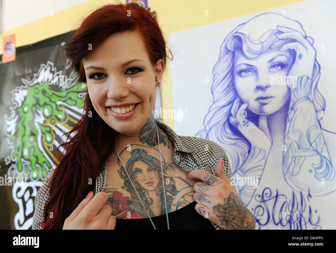 Prison tattoo female hi-res stock photography and images - Alamy, image size:1300x978