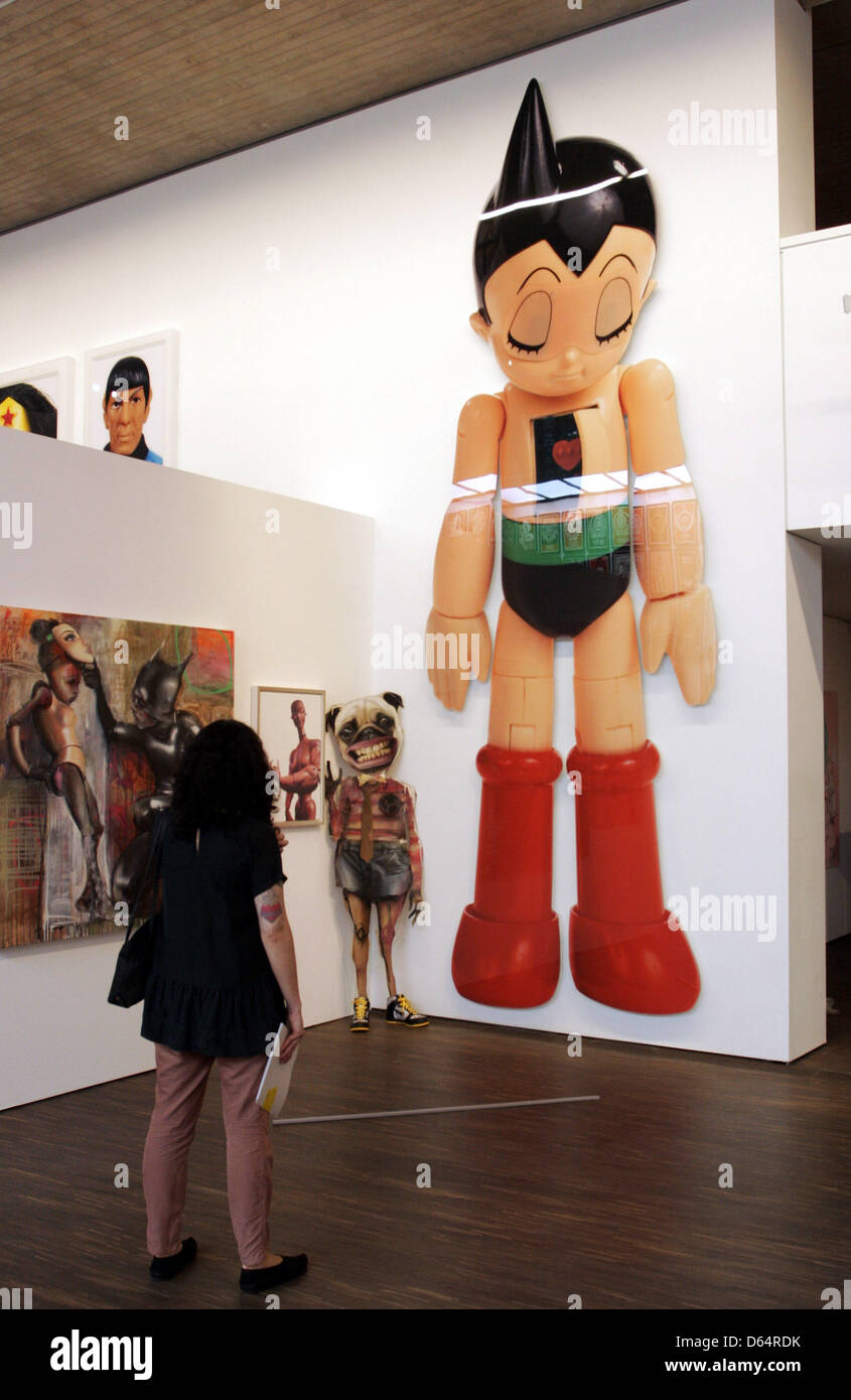 The work Astroboy by the artists Daniel & Geo Fuchs is featured at the exhibition 'Art & Toys' with items of the collection of Selim Varol at the gallery me Collectors Room in Berlin, Germany, 24 May 2012. Photo: XAMAX Stock Photo