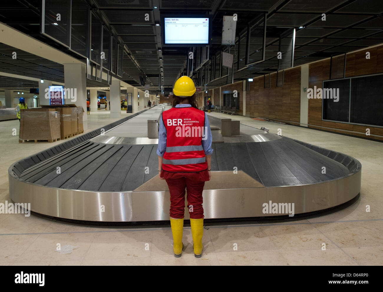 The baggage claim at a terminal of the new capital city airport Berlin