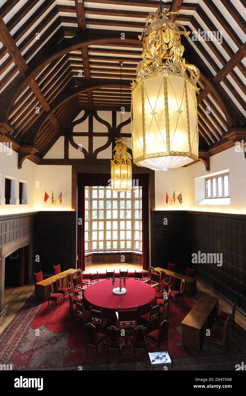 A historic conference room is on display at the permanent exposition on the 1945 Potsdam
