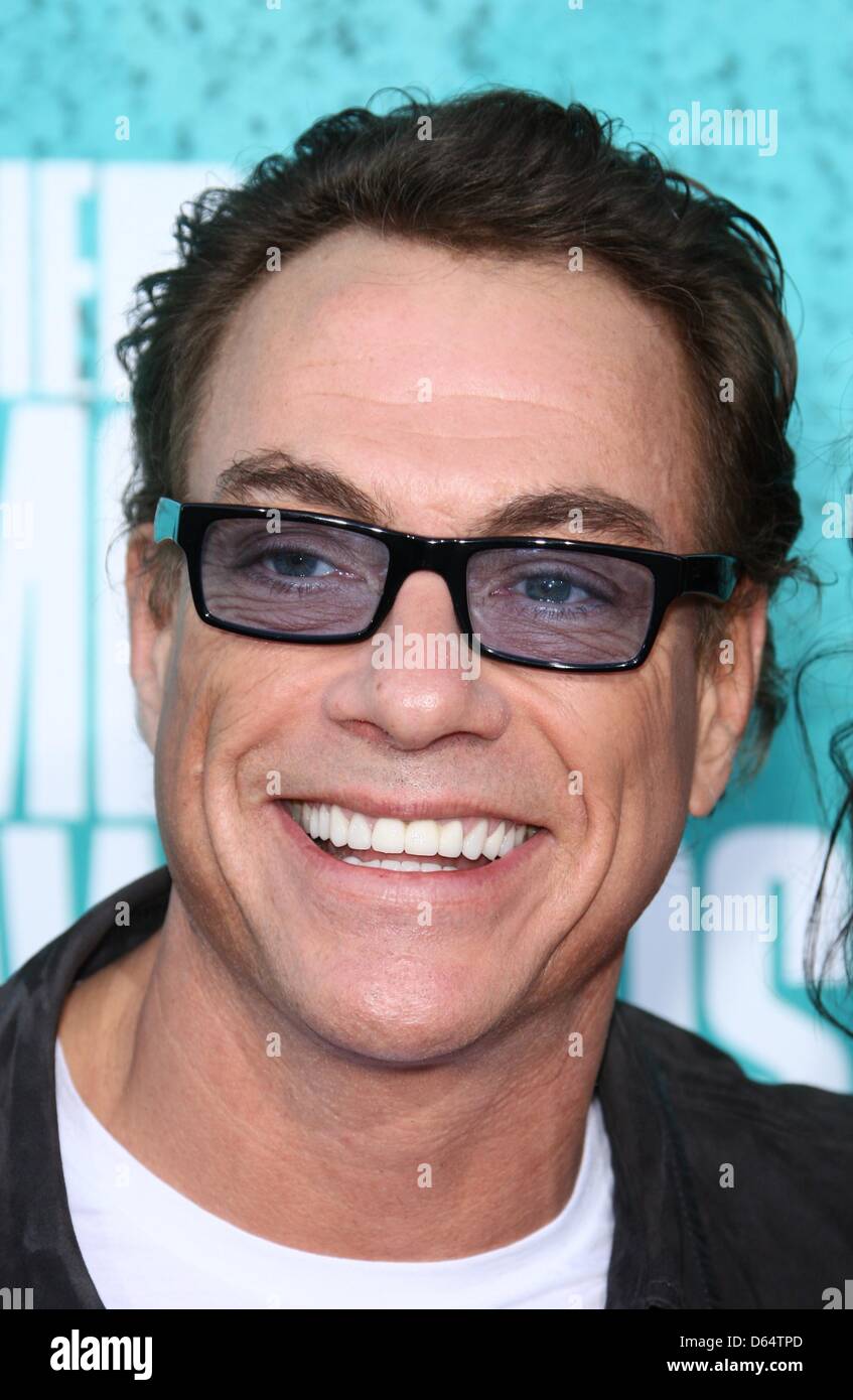 Belgian actor Jean-Claude Van Damme arrives on the red carpet of the 2012 MTV Movie Awards at Gibson Amphitheatre in Universal City, USA, 03 June 2012. Photo: Hubert Boesl Stock Photo