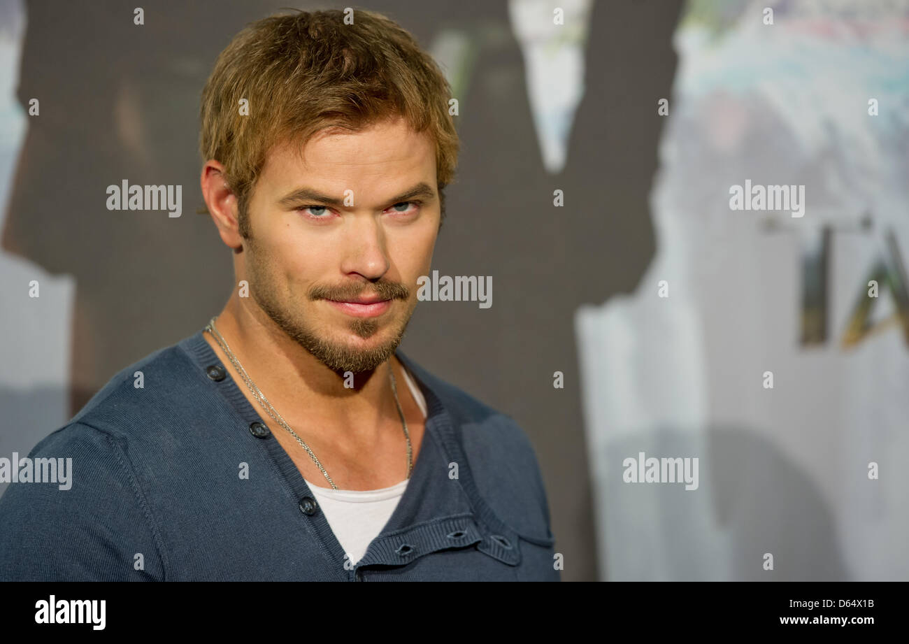 American actor Kellan Lutz (Tarzan) poses during a press session about the movie 'Tarzan' at Bavaria Film Studios in Munich, Germany, 05 June 2012. Constantin Film Produktion is breathing new life into 'Tarzan' exactly 100 year after its creation. Photo: SVEN HOPPE Stock Photo
