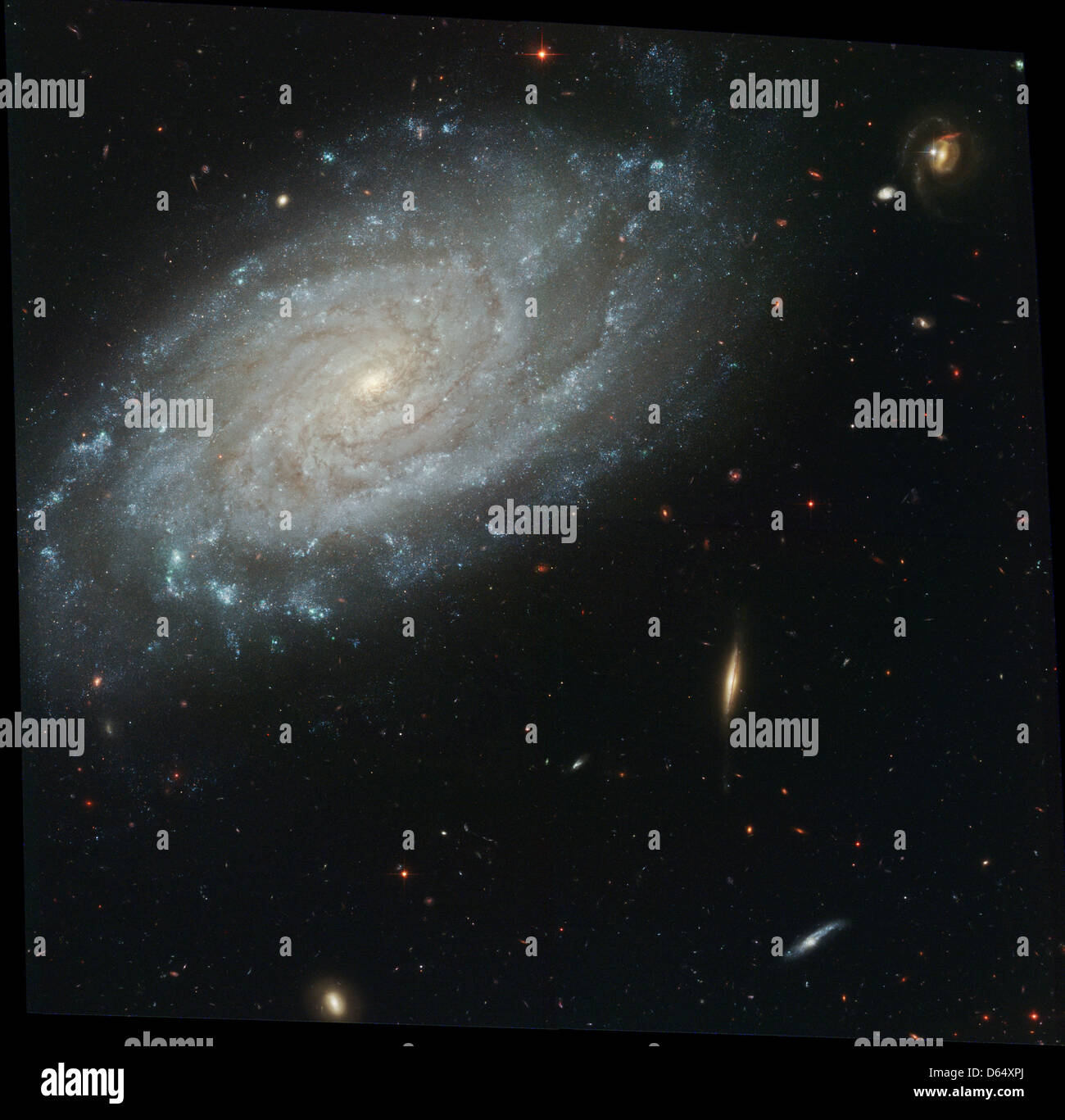 Spiral galaxy NGC 3370 Stock Photo