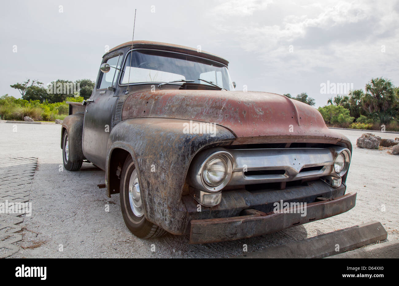 1956 F 100 Ford Pickup Truck Rusty Stock Photo 55427960 Alamy