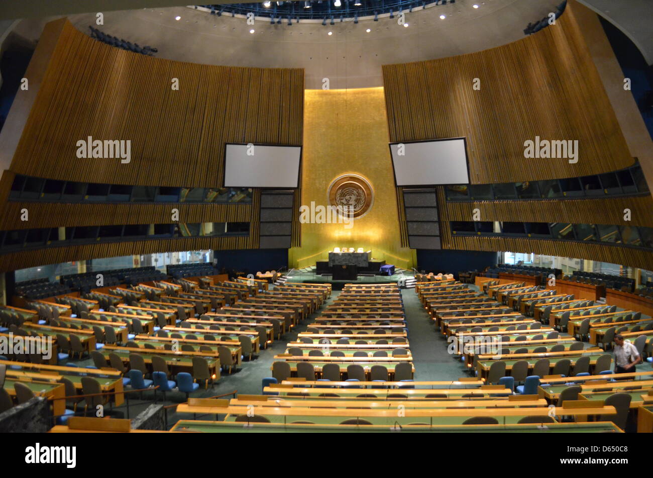 The Empty Assembly Room Of The United Nations General Assembly Is Stock Photo Alamy