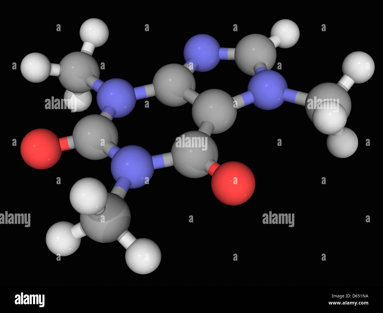 Caffeine drug molecule Stock Photo - Alamy