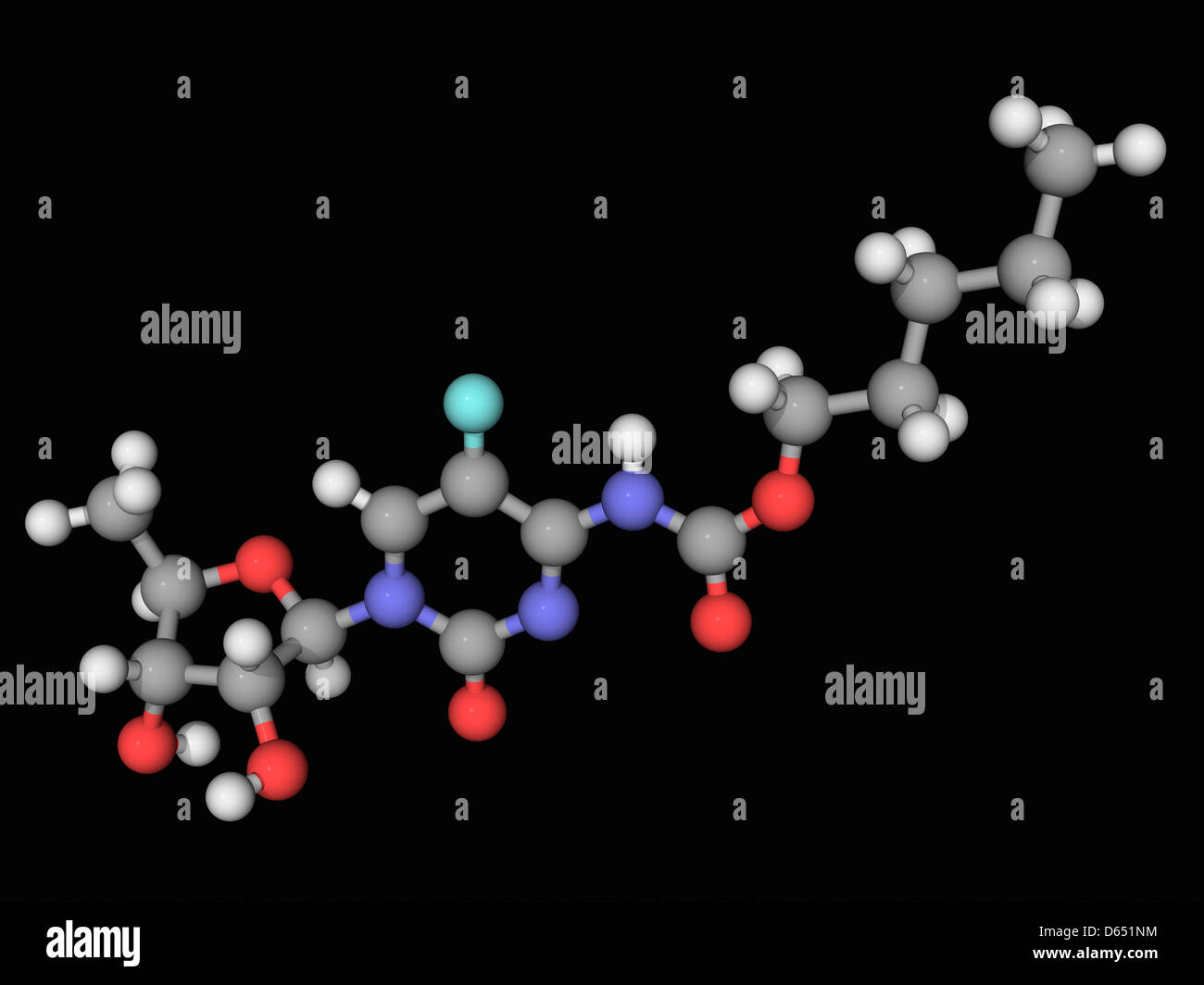 Capecitabine drug molecule Stock Photo - Alamy
