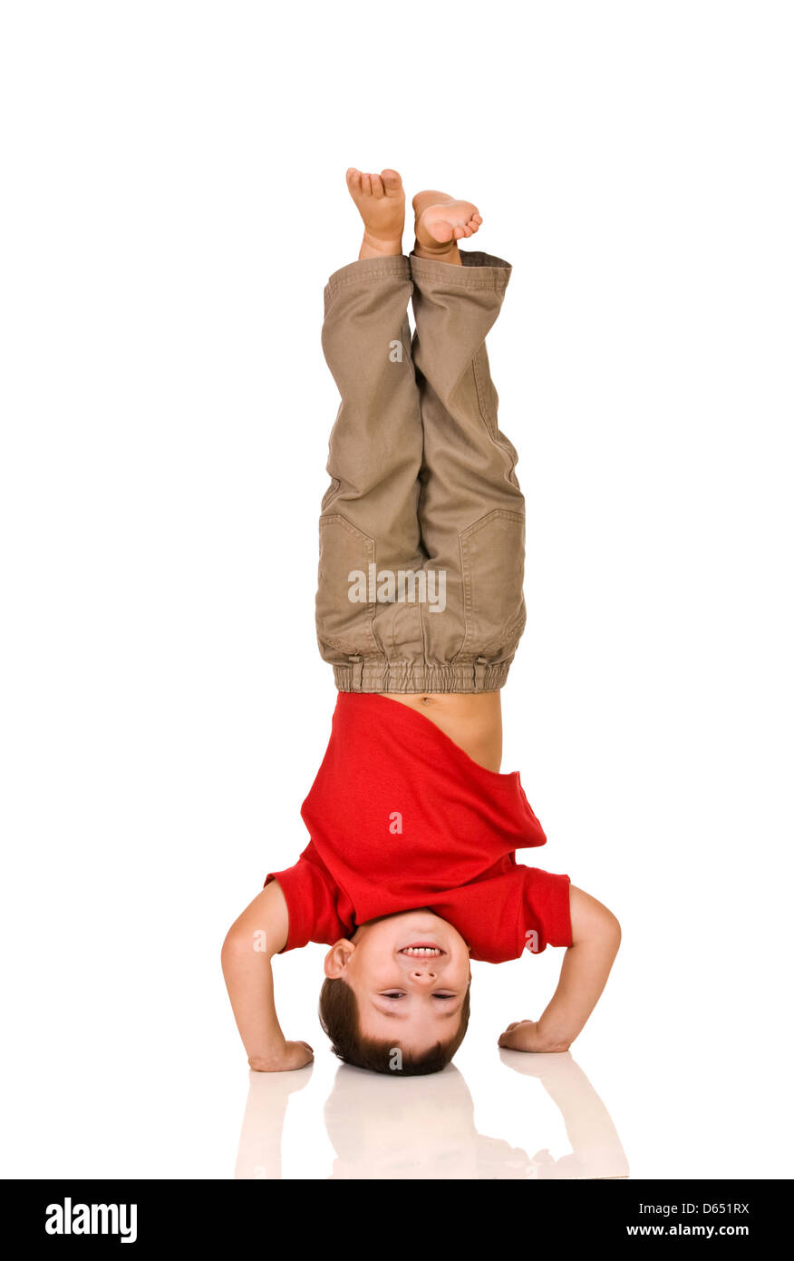 Boy guesses on carrying out wishes Stock Photo