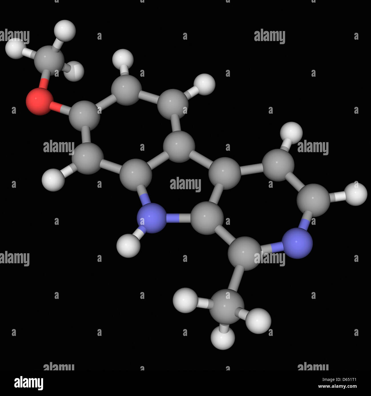 Harmine drug molecule Stock Photo