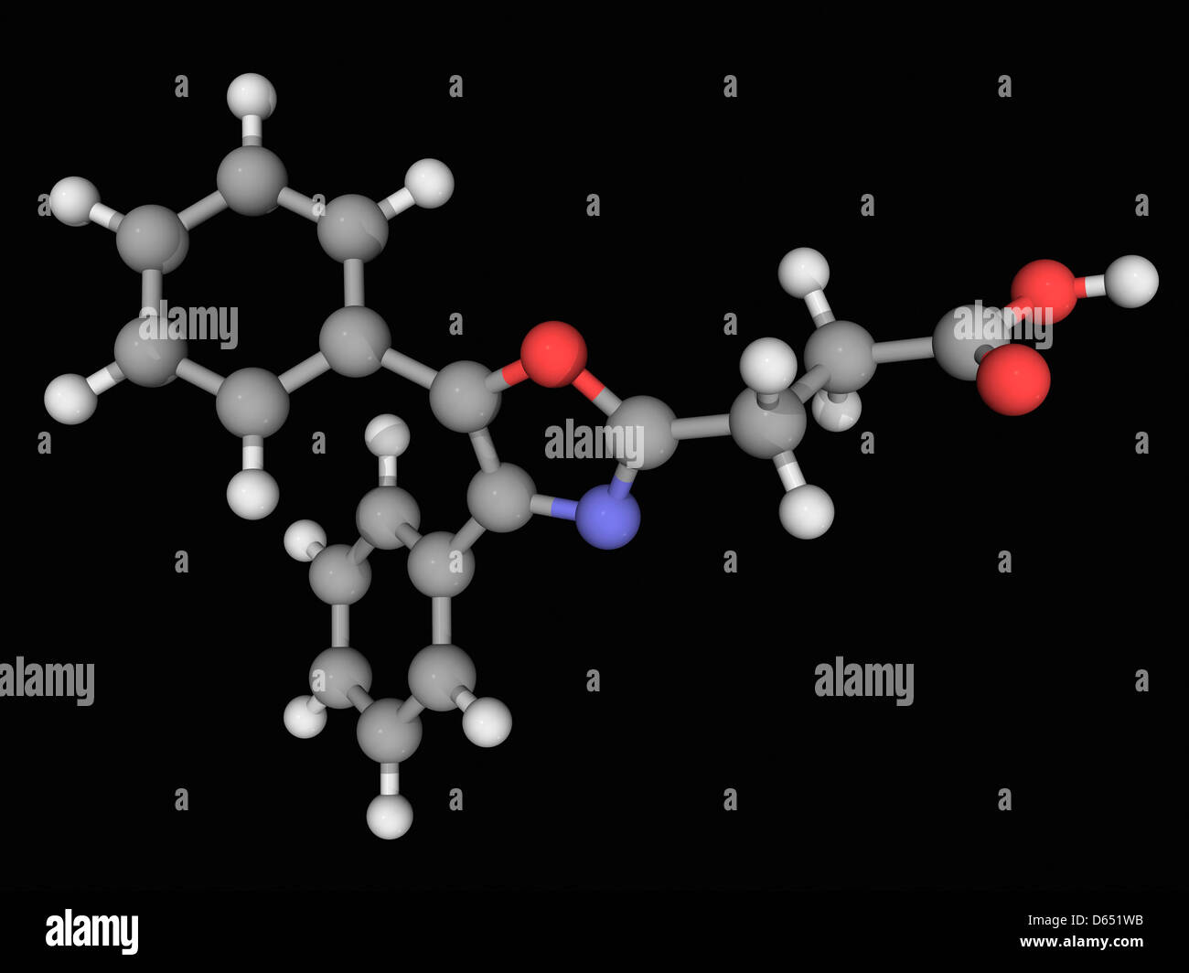 Oxaprozin drug molecule Stock Photo - Alamy