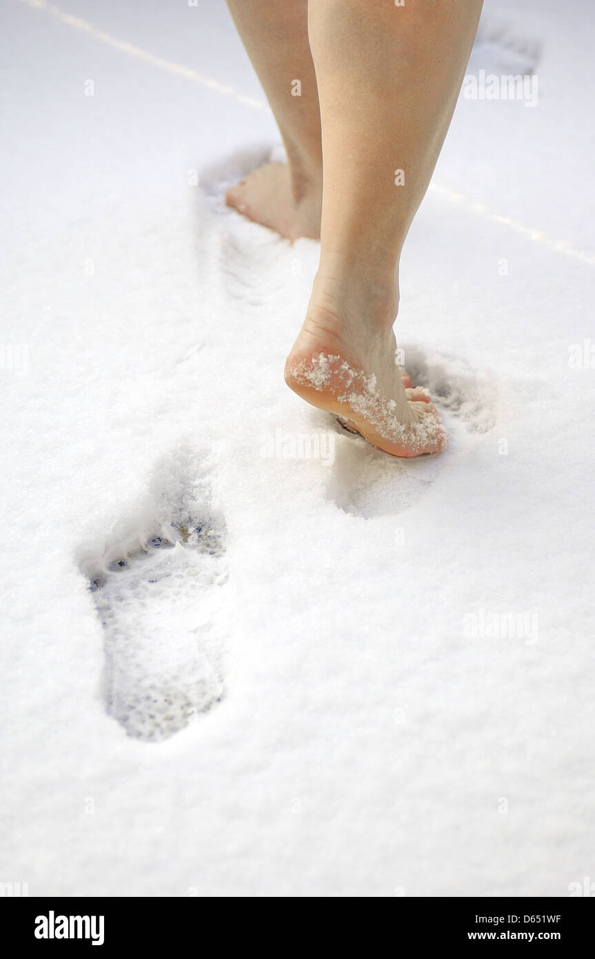 Barefoot Snow High Resolution Stock Photography and Images - Alamy