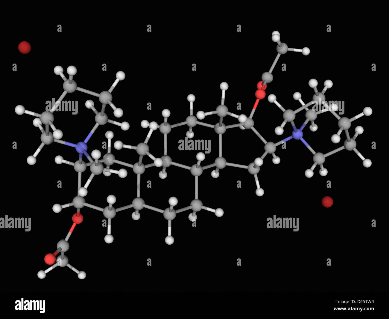 Pancuronium bromide drug molecule Stock Photo - Alamy