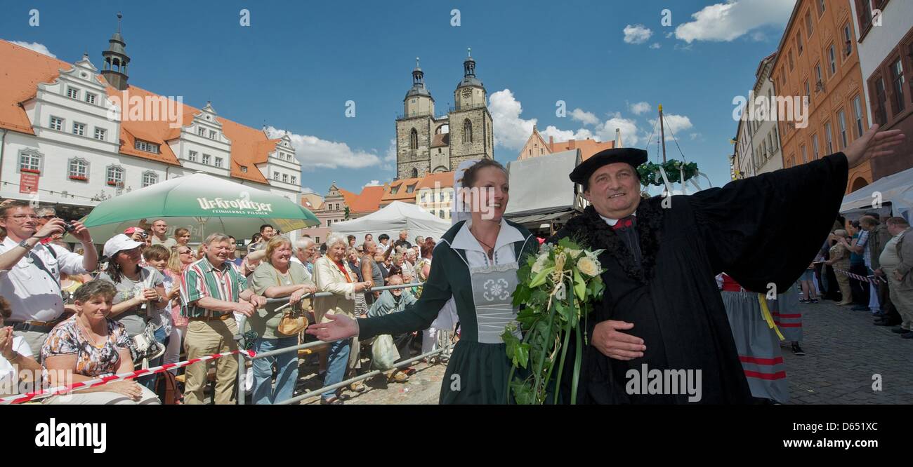 This year's Luther couple Christiane Dalichow and Guenter Petermann