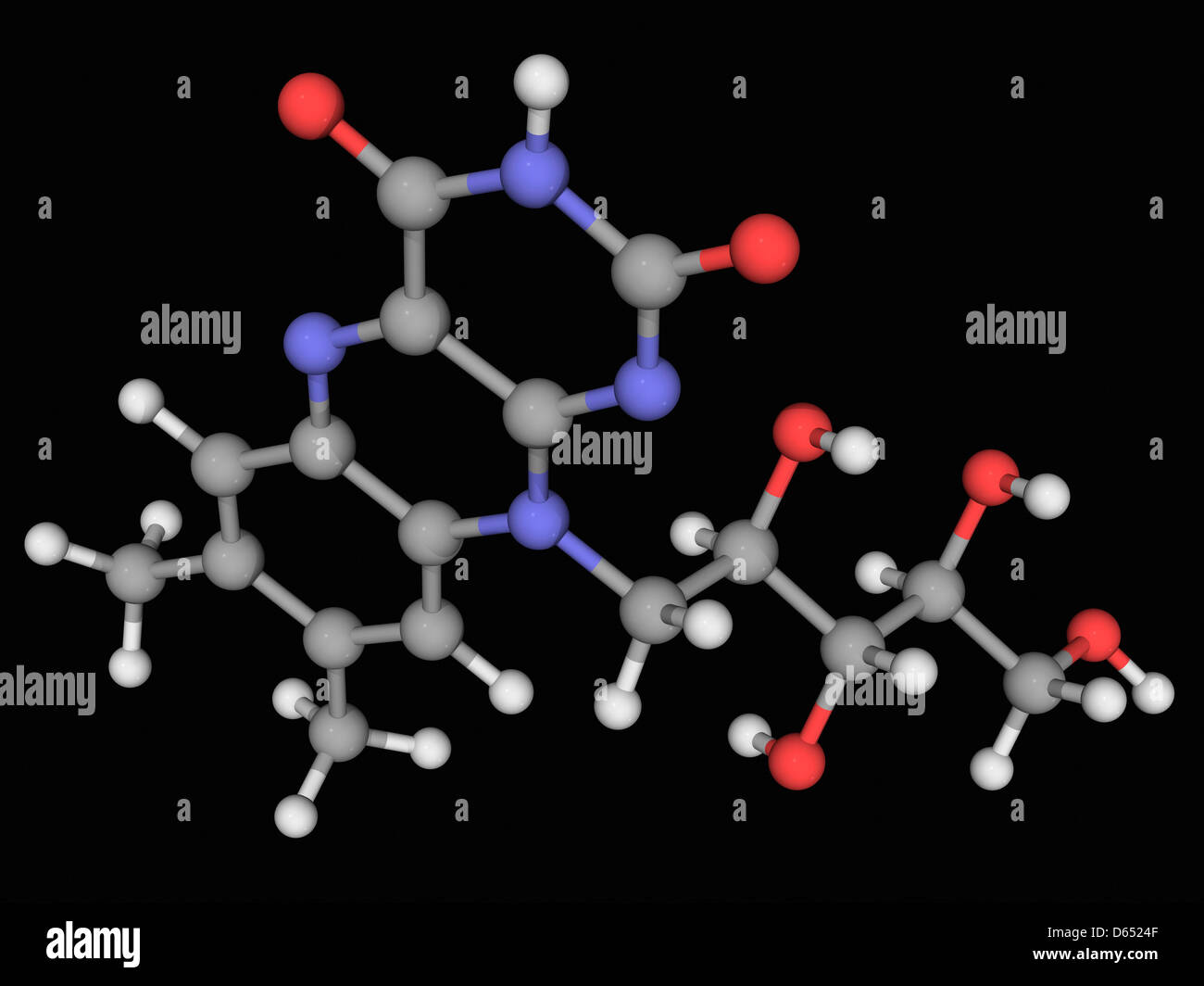 Vitamin B2 riboflavin molecule Stock Photo Alamy