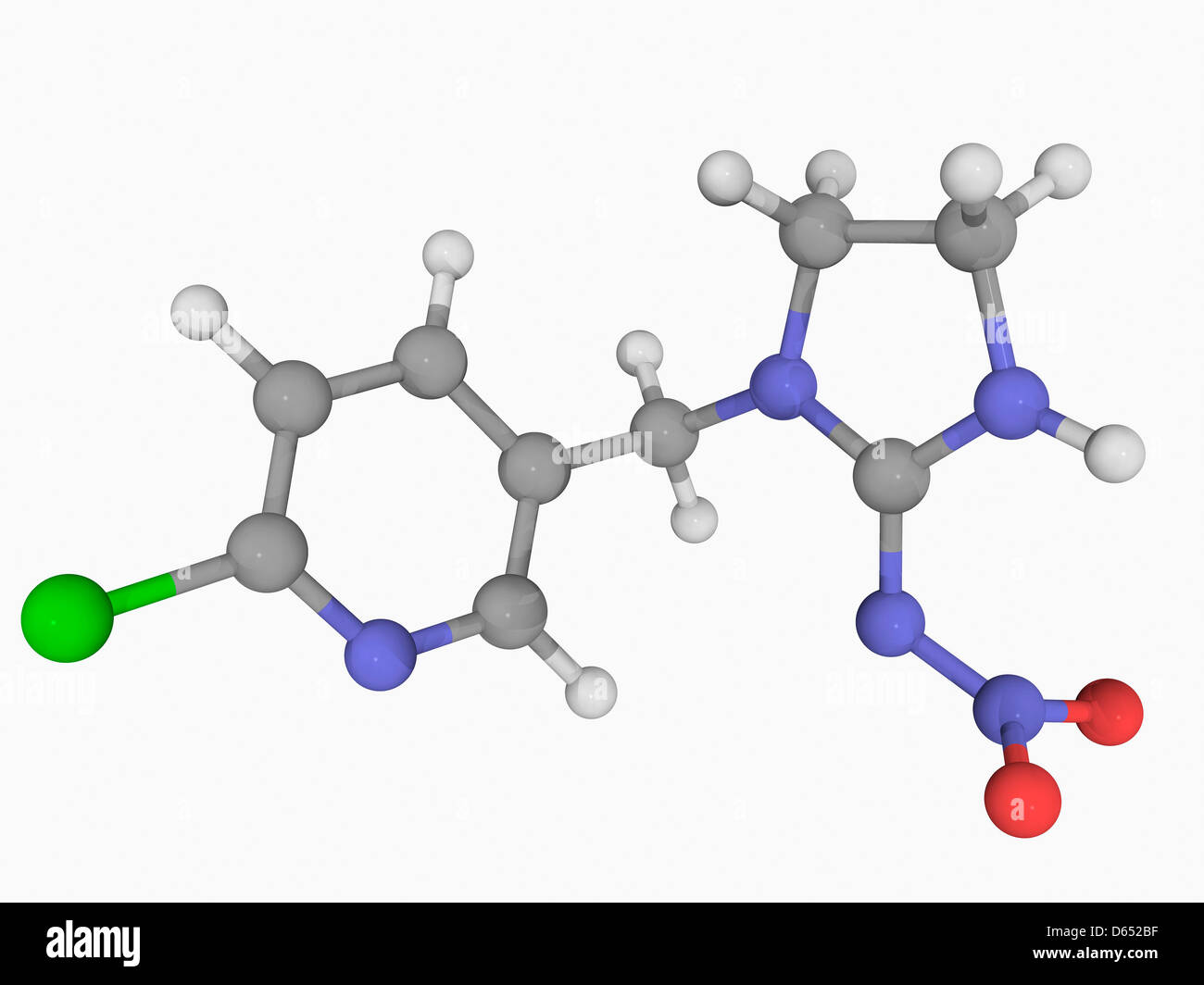 Imidacloprid insecticide molecule Stock Photo