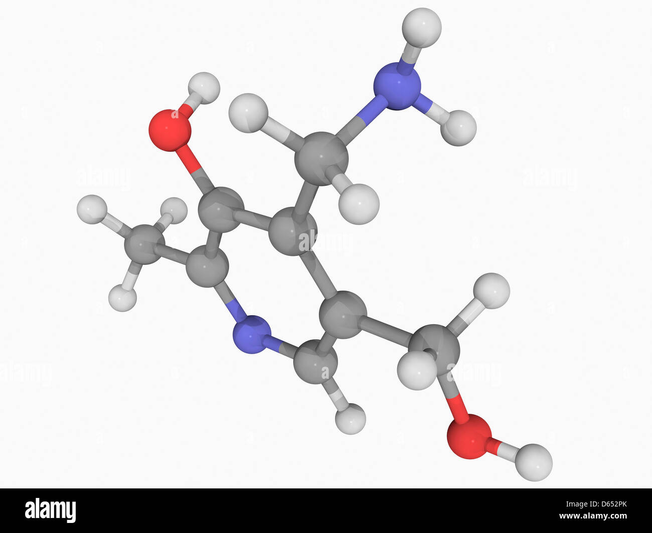 Vitamin B6 pyridoxamine molecule Stock Photo