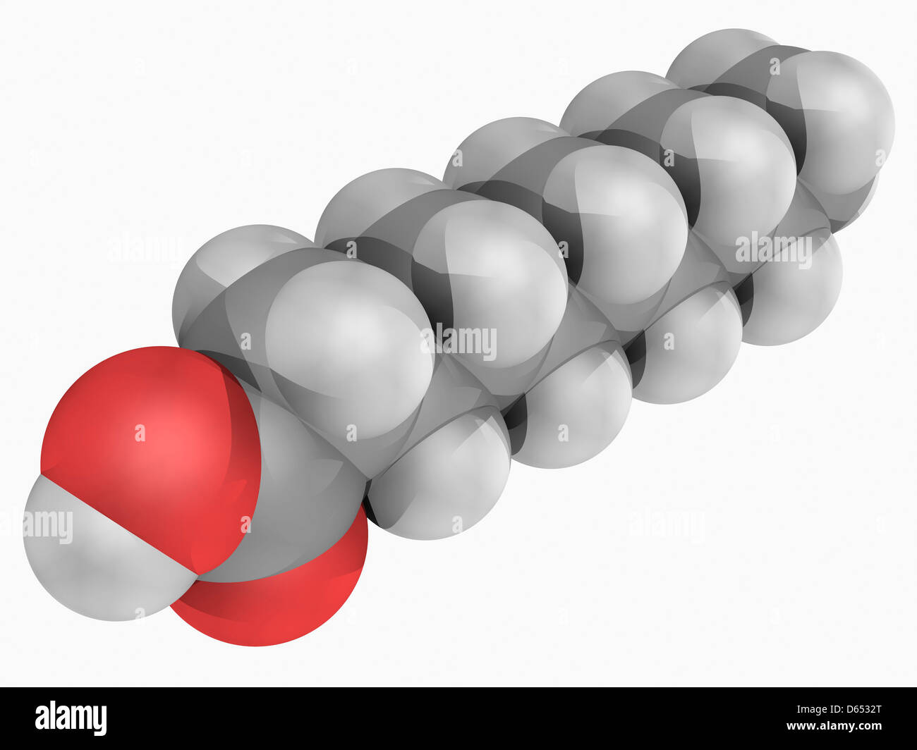 Capric acid molecule Stock Photo