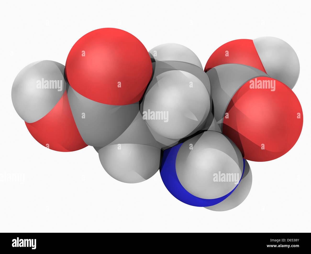 Glutamic acid molecule Stock Photo