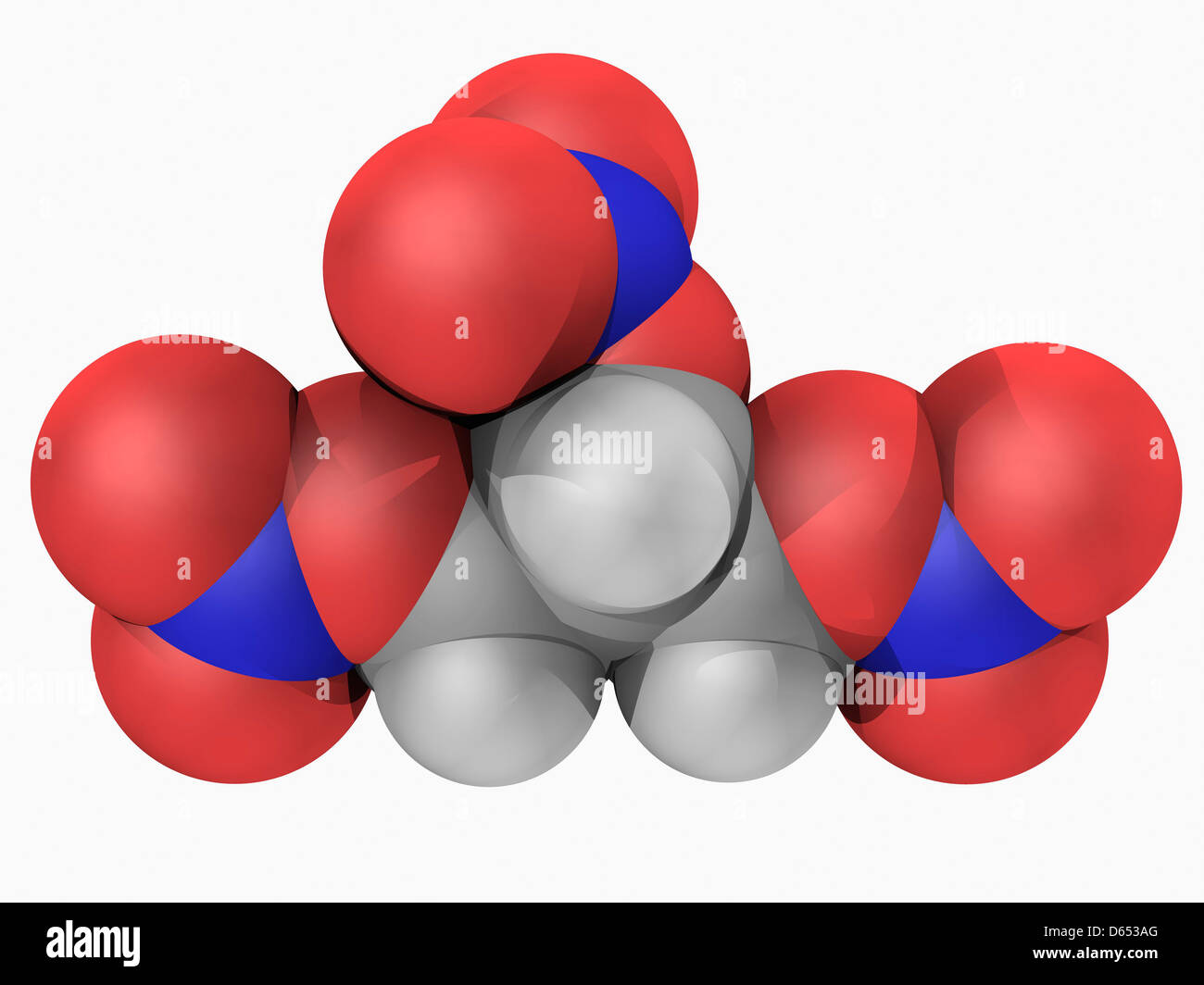 Nitroglycerin molecule Stock Photo
