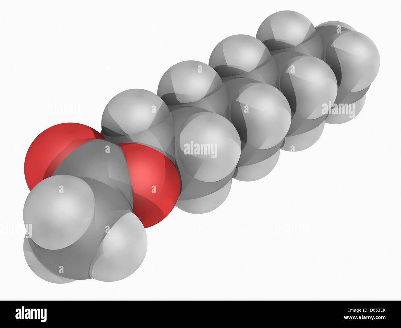 Octyl acetate molecule Stock Photo