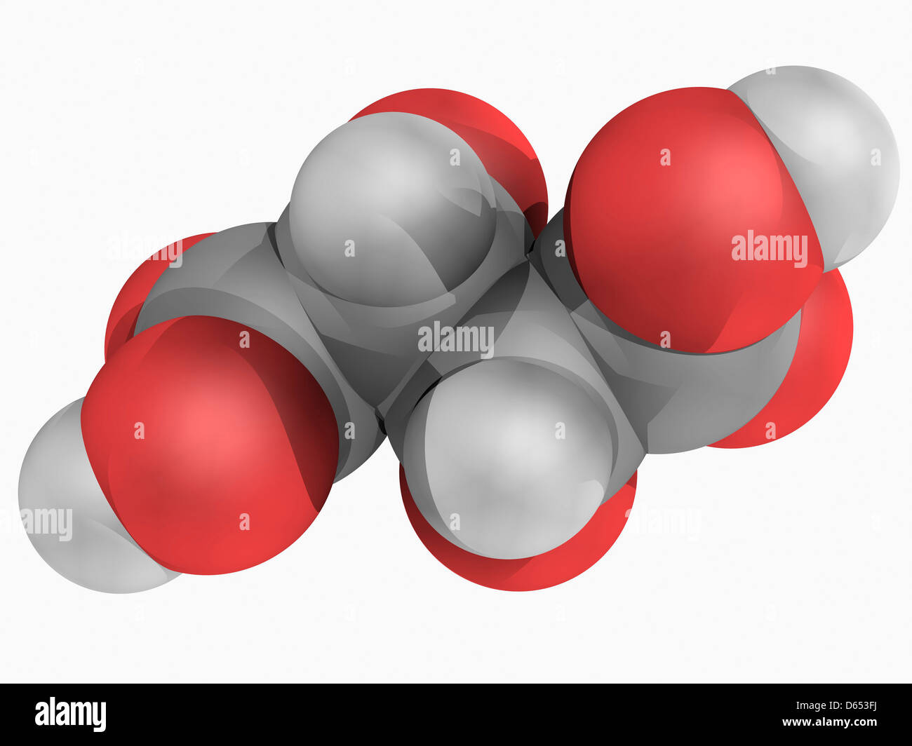 Tartaric acid molecule Stock Photo
