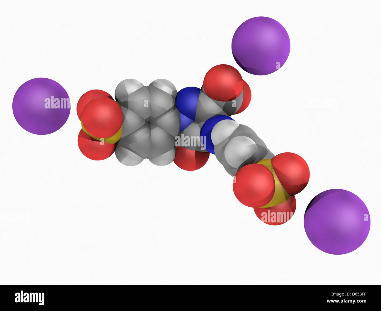Tartrazine molecule Stock Photo
