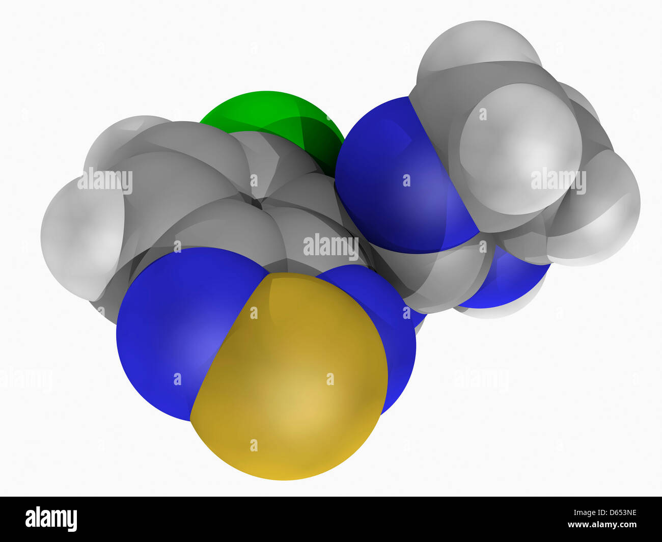 Tizanidine drug molecule Stock Photo